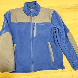 L.L. Bean Men's Performance Fleece Jacket in Blue and Gray, Men’s XL
